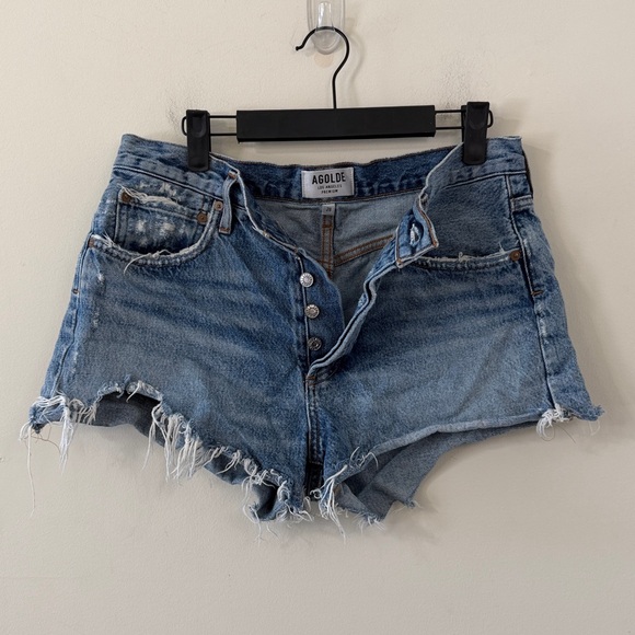 Agolde Parker Vintage Cut Off Short Dark Swapmeet Size 28 - Picture 4 of 7